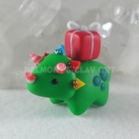 Image 1 of 🎄 Kawaii Christmas Tree Triceratops - Mini Holiday Edition