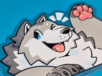 Image 2 of Waving Wolfie Sticker