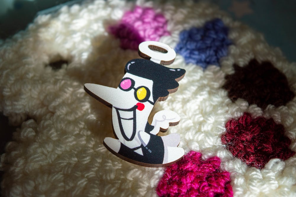 Image of Spamton Angel Wooden Pin