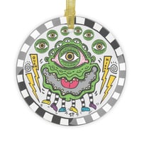 Image 3 of Many Eye Monster Glass Ornament