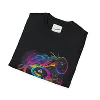 Image 4 of Neon Vinyl Turntable Tee | DJ Record Player T-Shirt