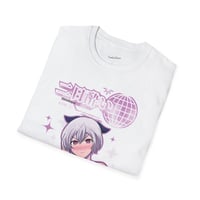 Image 4 of Anime Catgirl T-Shirt — Cute Blushing Neko Girl Graphic Tee