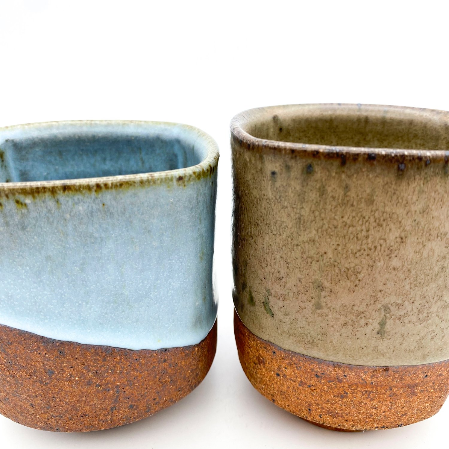 Image of Pair of Cups (satin blue+green)