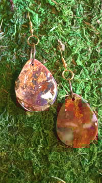 Medium Red Agate Amirite Earrings