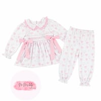 Smocked Birthday girl pjs 
