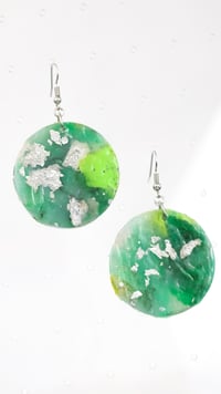 Large Leafy Amirite Circle Earrings