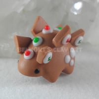 Image 1 of 🍬 Kawaii Gingerbread Stegosaurus – Mini Holiday Edition