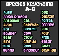 Image 1 of Species Keychains A-G