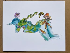 Image of Pond Figure Laserprint 8”x10”