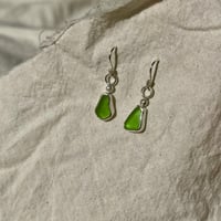 Image 1 of GREEN SKEW EARRING