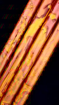 Image 2 of Alumilite Pen Blank, 'Morodor's Watchman', with shades orange, reds and burgandy. Maker ready!