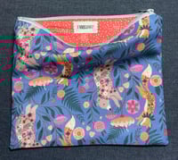 Image 1 of Bear and Fox Dreaming Zip Bag 