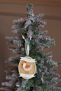 Image 3 of Personalized Merry Cluckmas Christmas Ornament 