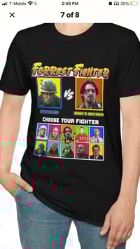 Image 5 of Forrest Fighter Softstyle Tee Gump parody art T-shirt 100% cotton