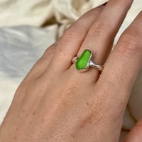 Image 1 of GREEN WARPED RING (P)