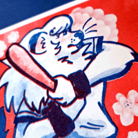 Image 1 of Leo the Lion Riso Print