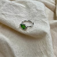 Image 1 of GREEN MOLTEN RING (L ½)