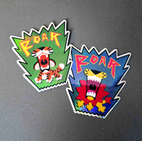 Image 2 of Roaring Big Cat Holo Vinyl Stickers