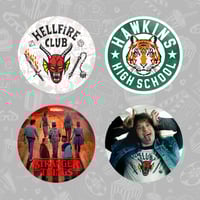 Hawkins & Hellfire 4-Pack Pinback Buttons