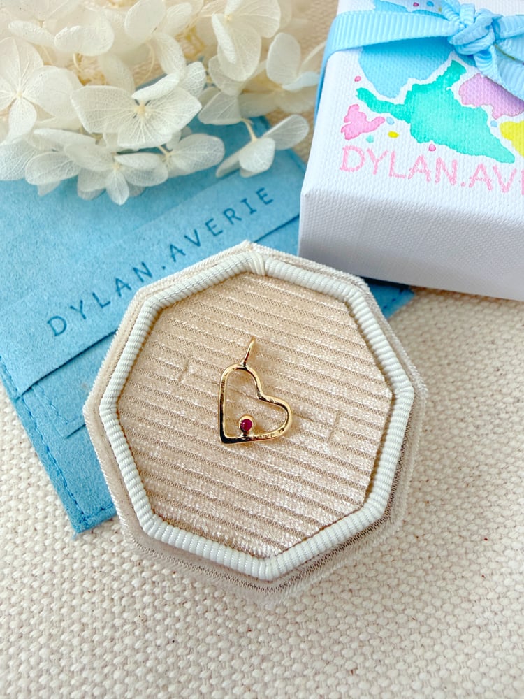 Image of Heart Pendant w/ Ruby