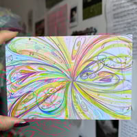 Image 2 of music-loving dragonfly friend postcard