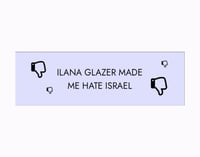 "Ilana Glazer" Bumper Sticker - All proceeds to PCRF