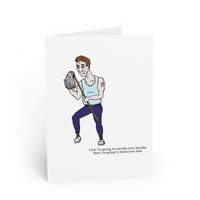 Image 1 of Janitor Seduces A Mop | Greeting Card