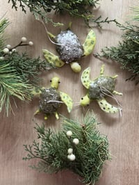 Image 3 of Spun Cotton Green Sea Turtle Ornaments