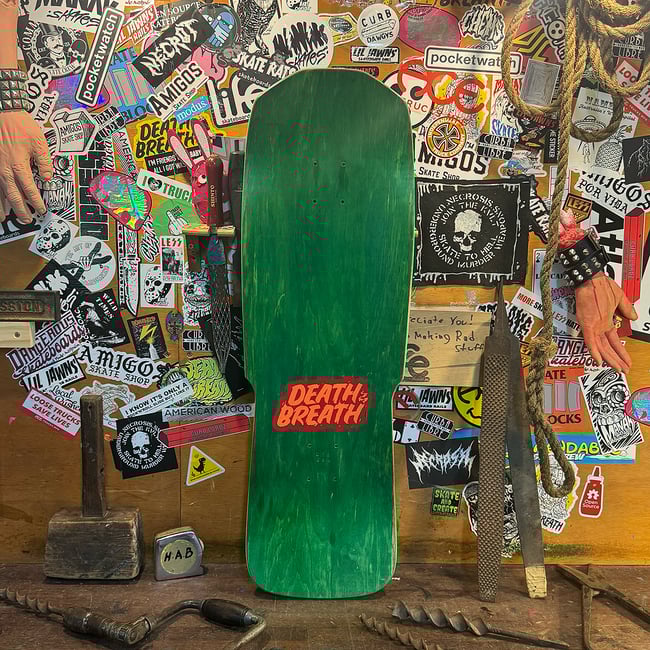 10" Old School Gibson Text skateboard deck