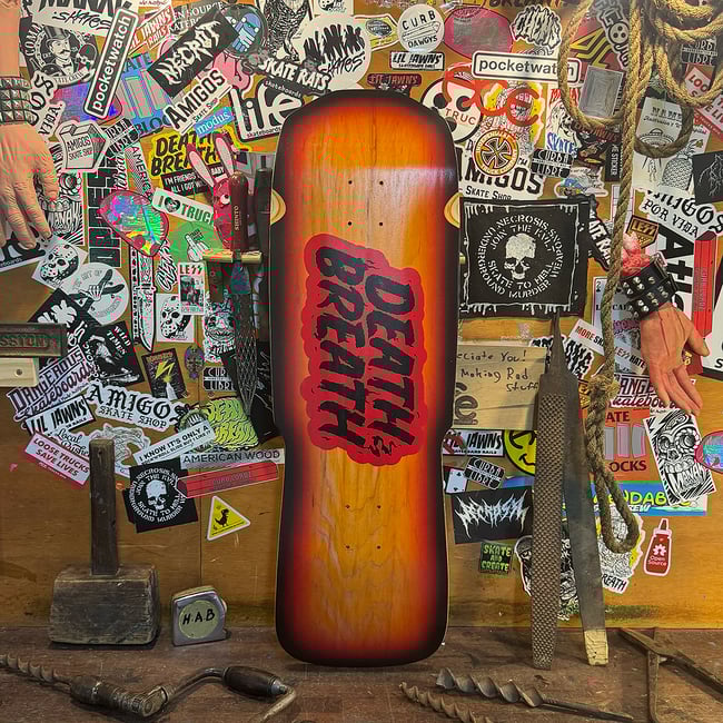 10" Old School Gibson Text skateboard deck