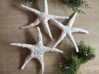 Image 1 of Spun Cotton Christmas tree topper star ornament