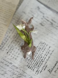 Image 3 of Spun cotton running bunny ornament