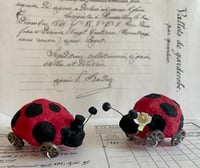 Image 1 of Spun Cotton Lovebugs Ladybugs