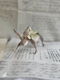 Image 4 of Spun cotton running bunny ornament