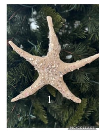 Image 3 of Spun Cotton Christmas tree topper star ornament