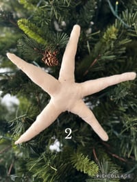 Image 4 of Spun Cotton Christmas tree topper star ornament
