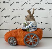 Image 4 of Spun cotton carrot car bunny