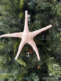 Image 5 of Spun Cotton Christmas tree topper star ornament