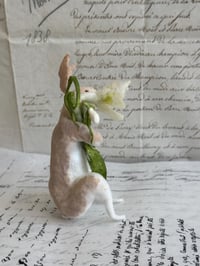 Image 4 of Spun cotton flower bunny ornament