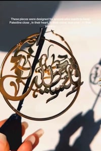 Image 2 of Palestine Hoop Earrings 