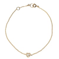 Image 1 of White Sapphire Holiday Heart Bracelet