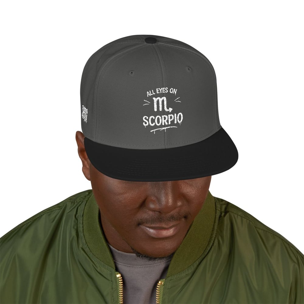 Image of Embroidered Scorpio Snapback Hat – Zodiac Astrology Cap