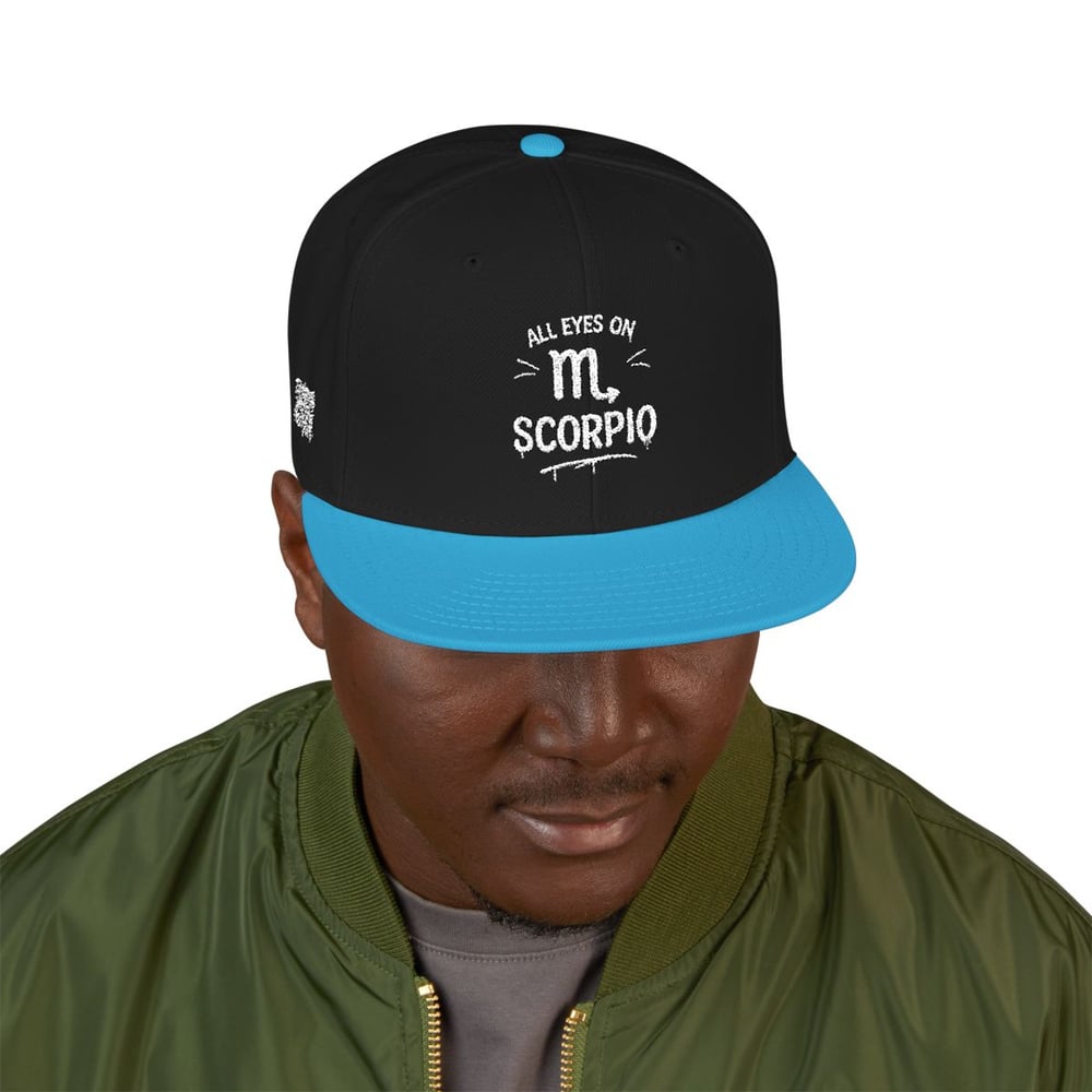 Image of Embroidered Scorpio Snapback Hat – Zodiac Astrology Cap