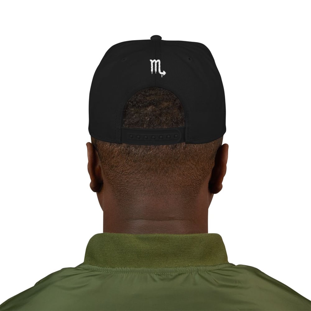 Image of Embroidered Scorpio Snapback Hat – Zodiac Astrology Cap