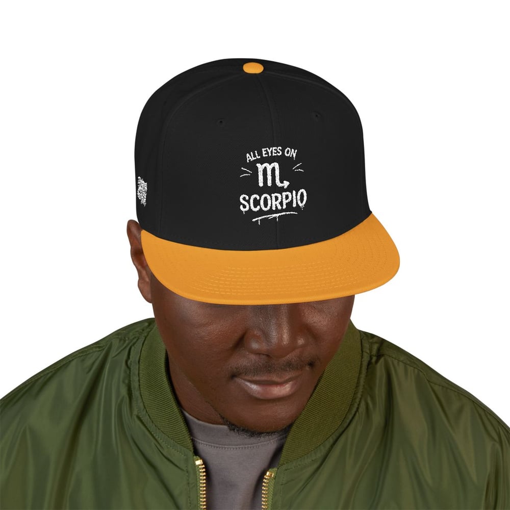 Image of Embroidered Scorpio Snapback Hat – Zodiac Astrology Cap