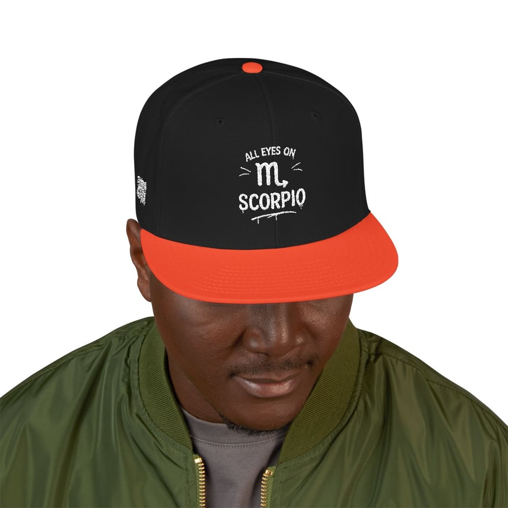 Image of Embroidered Scorpio Snapback Hat – Zodiac Astrology Cap