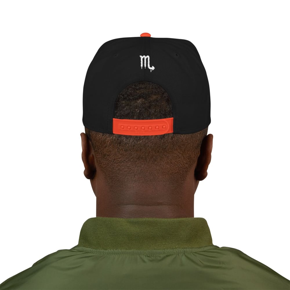 Image of Embroidered Scorpio Snapback Hat – Zodiac Astrology Cap