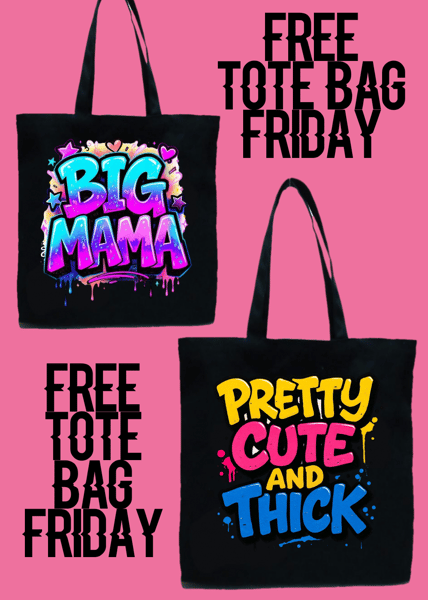 Image of THICK GIRLS ROCK  SMALL TOTE BAGS