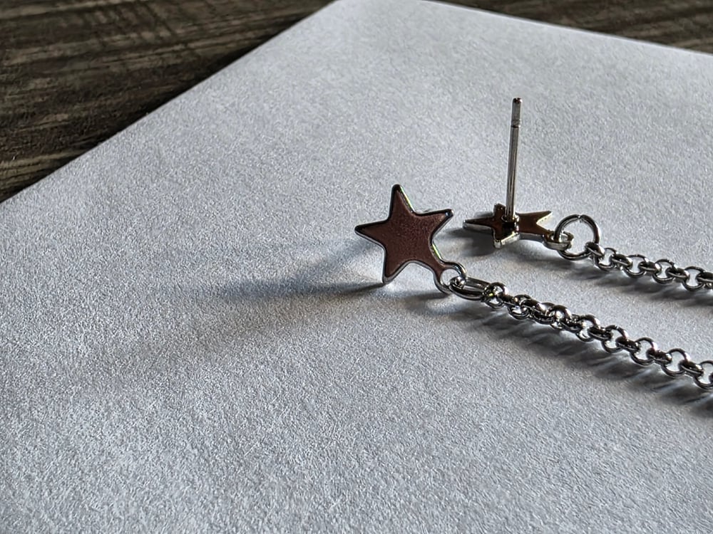 Image of HBC♡ Star Chain Earrings 