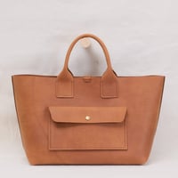 Image 3 of Large Travel Tote low in vintage light brown
